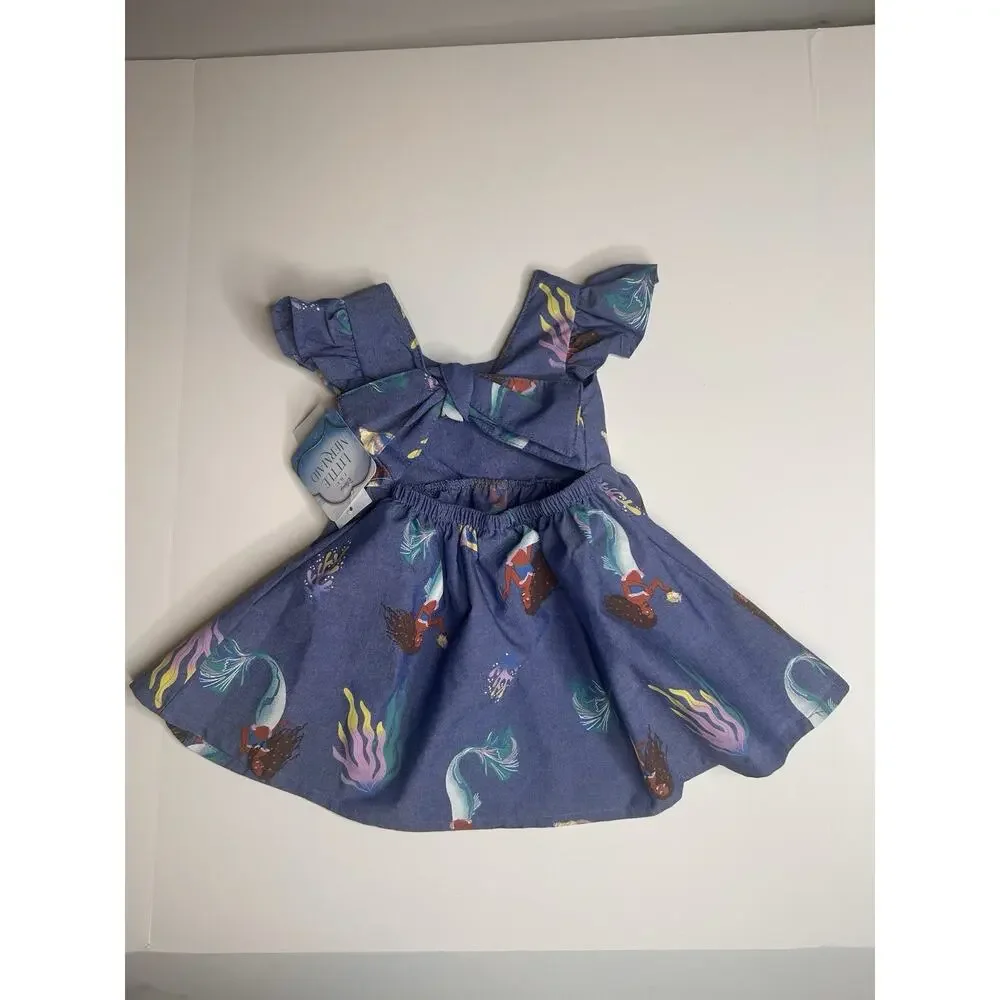 NWT Size 2T Disney Princess Little Mermaid Ariel Blue Dress Toddler Girls